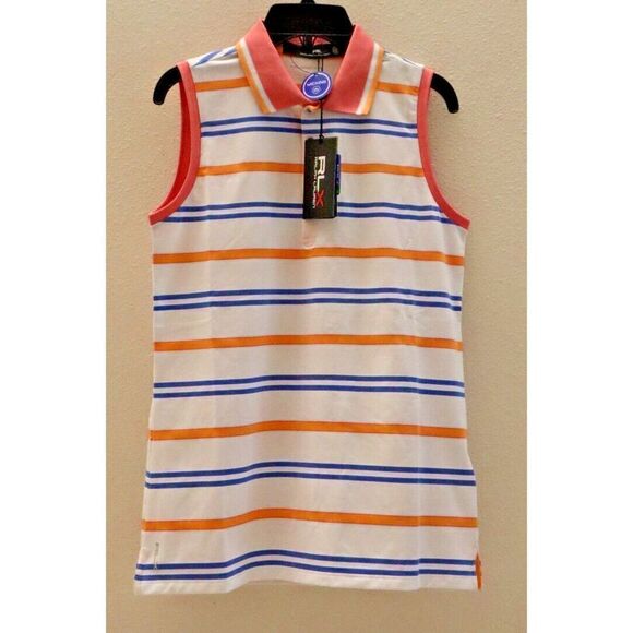 RLX x Ralph Lauren Women’s Sz Small Multicolor Striped Sleeveless Golf Polo $99 - Picture 1 of 9